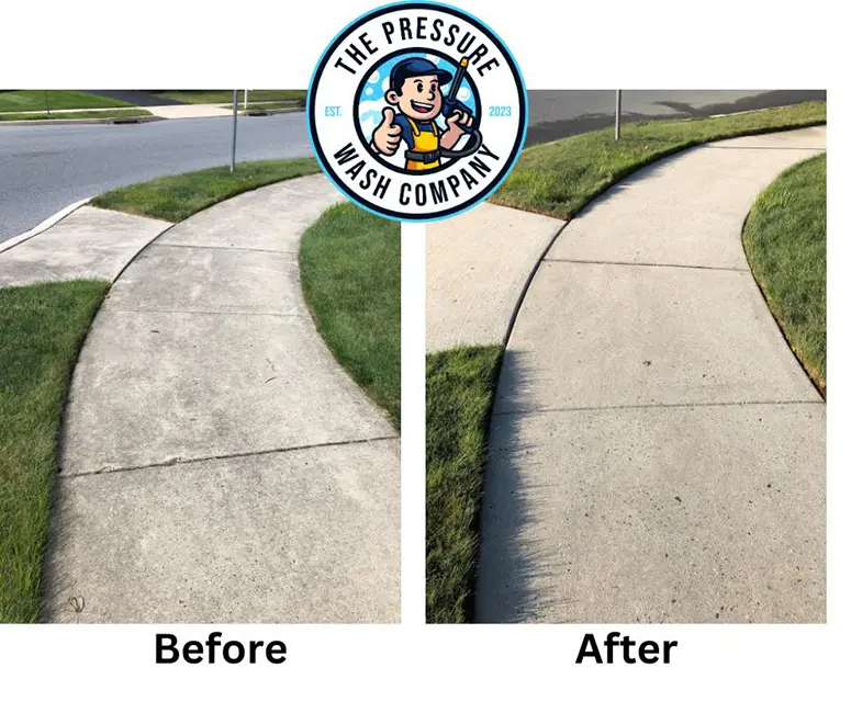 Sidewalk pressure washing Saint Joseph’s Roman Catholic Church
